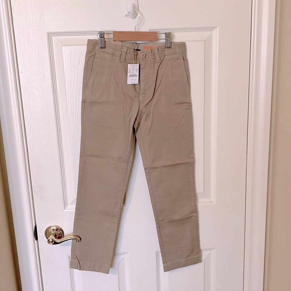 Jcrew brand new boy’ slim khaki pant size 8